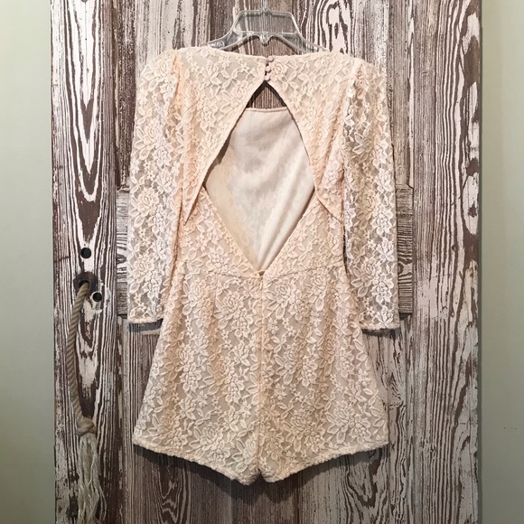 Ark & Co. Sexy Open Back Lace Romper HOT Small - Picture 2 of 8